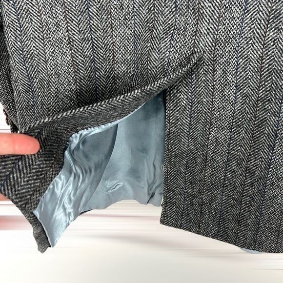 Boston Traders Men's Gray Wool Tweed Single Breasted Lined Sports Coat Blazer - Picture 10 of 15